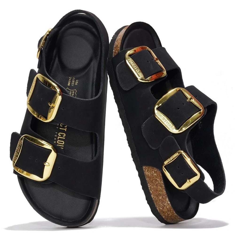 Project Cloud Genuine Leather Summer Sandals Memory Foam size 10 Boho comfy - Picture 2 of 6